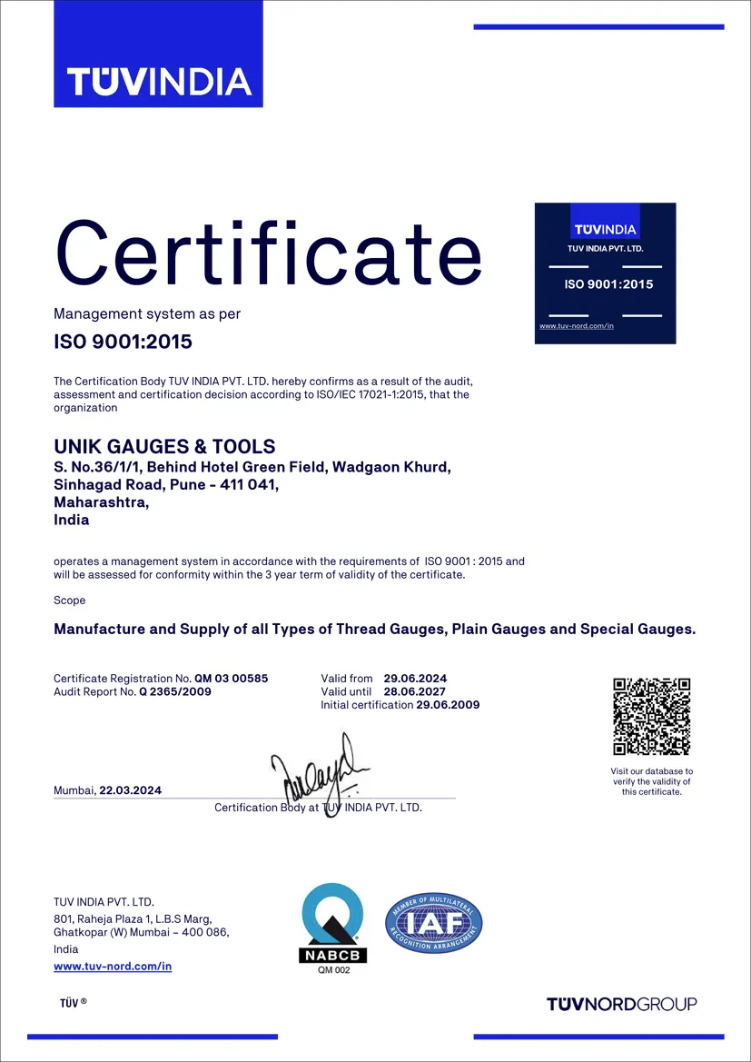 Iso 9001 2015 Certficate New